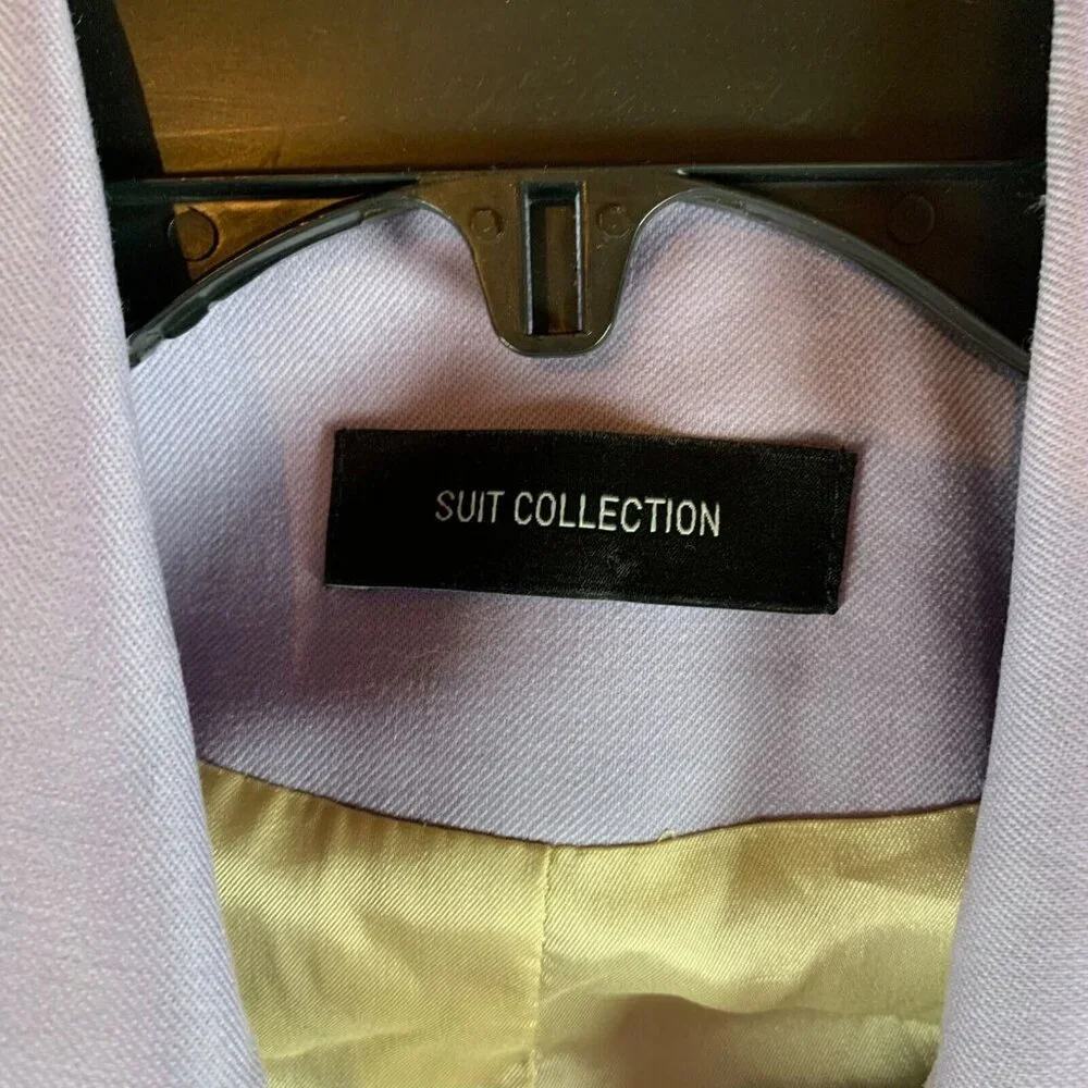 Marcell Von Berlin Women's Double Breasted Long Coat Lilac Blazer Size 4 US 9231